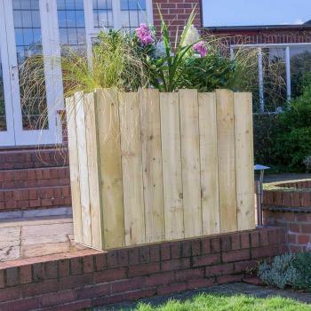 Patio Windsor Wooden Box Garden Planter – Tall & Shelved
