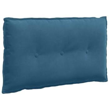 Tapis de dos ergonomique bleu velours côtelé 80x50 cm