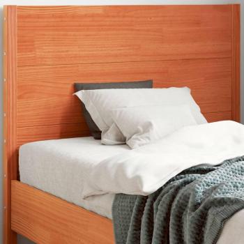 Solid Wood Pine Headboard - Wax Brown Finish, 100 cm