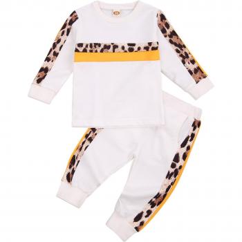 Leopard Patchwork Kids Casual Tracksuit