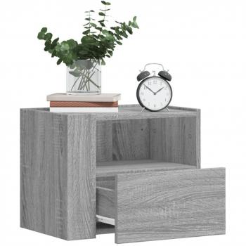 VIDAXL Comodini a Muro 2 pz Grigio Sonoma 45x30x35 cm