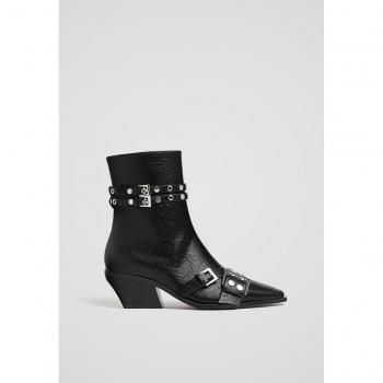 Stradivarius Cowboy Stivali in Nero 37