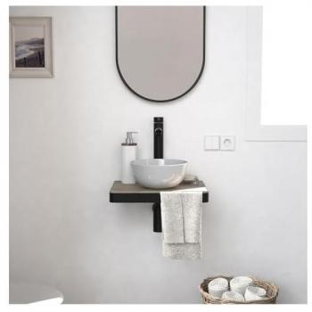 MOB‑IN Lavabo Soho Slimline – Conjunto de Lavabo y Espejo