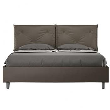 Lit double marron Appia 160x210 cm avec sommier à lattes