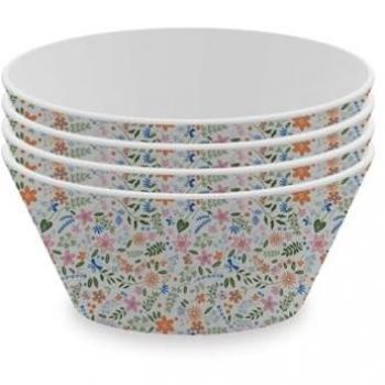 Cuencos politércetiles flores – Set Versa, 4 unidades