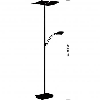 LED-Stehleuchte Andy, 3‑flammig, anthrazit, CCT, Dimmer
