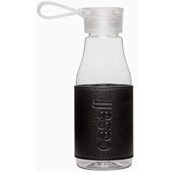 Casall Lichtgewicht 0,4 L Schwarze Lederflasche (keine Griffe)