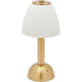 White USB LED Touch Table Lamp with Bronze Base