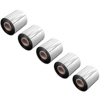 5x Thermal Ribbon compatible with TSC MX240, MH640, MH640T, MH640P Label Printer, 70 mm x 300 m, Wax Resin, Black - Vhbw