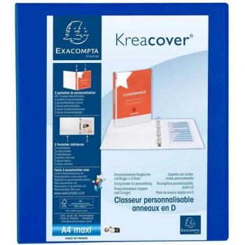 Kreacover Racc. PP Custom 4 Anni, 40 mm, Formato A4, Colore Blu