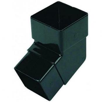 FloPlast 65mm Square Downpipe Offset Bend 112.5° - Black