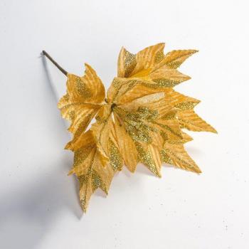 6 Pack Shining Faux Flower Leaves for Xmas Tree