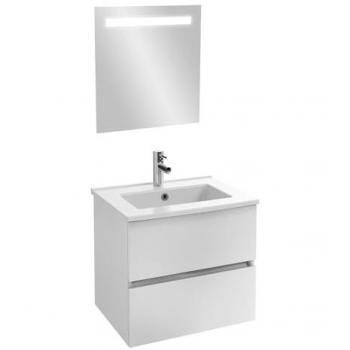 Jacob Delafon Meuble vasque 60 cm Tolbiac blanc + miroir led Blanc Taille unique