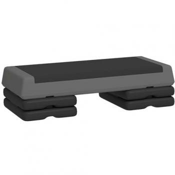 SPORTNOW Adjustable Aerobic Stepper - Non-Slip Grey