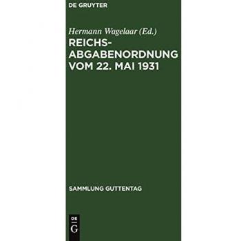 Reichsabgabenordnung vom 22. Mai 1931