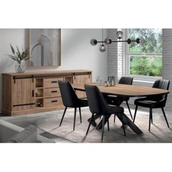 CEDRA - Ensemble Buffet et Table Ovale 200cm
