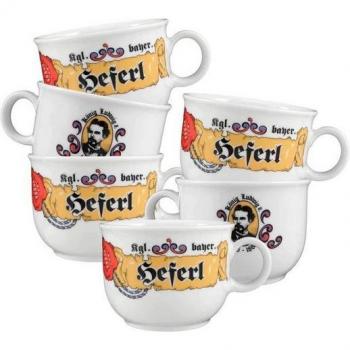 Seltmann Weiden Compact Bayern Kaffeetasse – 210 ml, 6 Stück, Porzellan