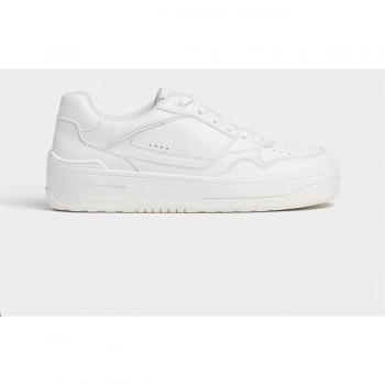 Stradivarius Women's Classic White Tennis Shoes