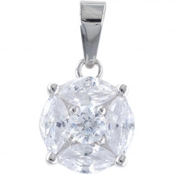 Collezione Les Trésors De Lily: Pendente Sissi Bianco Argento (Rhodiato) – 10 mm