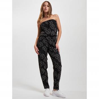 Mono bandeau de viscosa con estampado floral negro Urban Classics