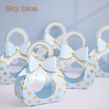 Coffret à friandises en papier, 5 unités, avec ouverture vitrée