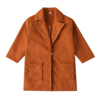 FOCUSNORM Kids Girls Long Sleeve Wool Blend Coat 1-5Y