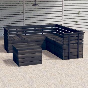 Conjunto de muebles de palets de jardín 6 pzas en pino macizo