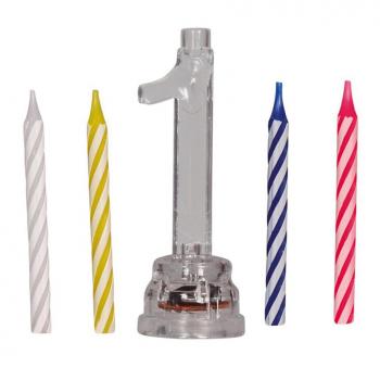 Guirca Portavela LED con 4 Velas, 13 cm