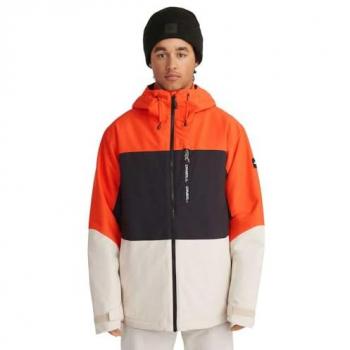 O'Neill Carbonite Skijack Heren M Paprika Vlam Kleurblok
