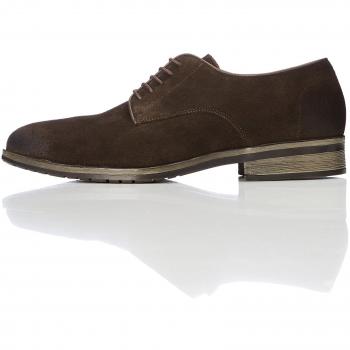 FIND Derby in Suede, Scarpe Stringate Uomo, Marrone, 40 EU