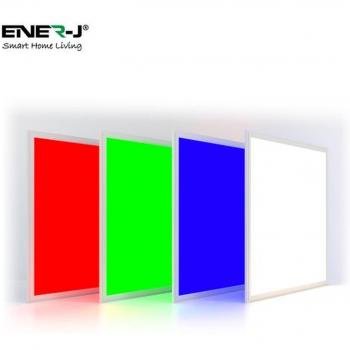 Ener-J 60x60cm Smart RGB+CCT Backlit Ceiling LED Panel Light