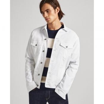 Giacca di Jeans Relaxed Bianco Uomo Pepe Jeans in Cotone Elasticizzato S