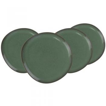 Villeroy & Boch Lave Servierplatten Ø 32 cm – 4 Stück Steingut