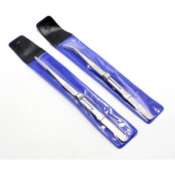 Pince à épiler réglable 160 mm inox avec serrure anti‑statique 2 pièces