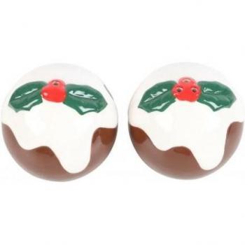 Christmas Pudding Salt and Pepper Shakers