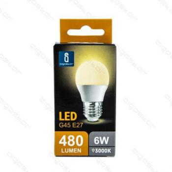 AIGOSTAR - Lampadina Led E27 G45 a sfera 6W Bianco caldo 3000K