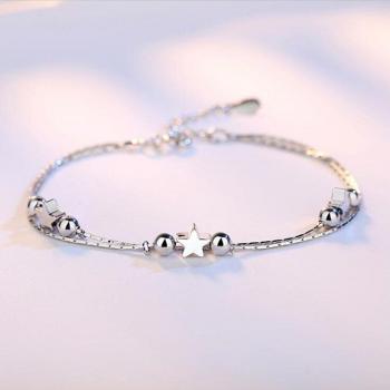 S925 Silver DIY Beaded Retro Bracelet for Women 20CM