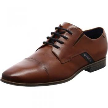 Bugatti Men's Toe Cap Gusset Shoes - Tan - Size 7 UK