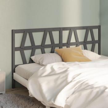 VidaXL Bed Headboard Grey 206x4x100 cm Solid Wood Pine