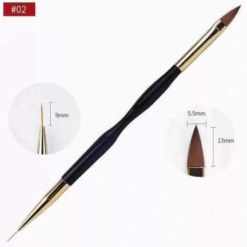 Pink Diamond Kolinsky Acrylic Nail Art Brush with Metal Handle