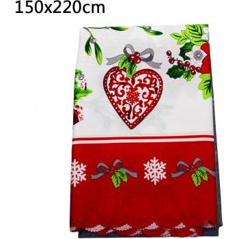 Funda para Mesa de Navidad Navidad en Tela 150x220 cm