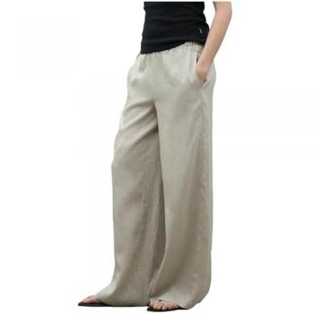 Pantalón recto Ecoalf de mujer con banda elástica