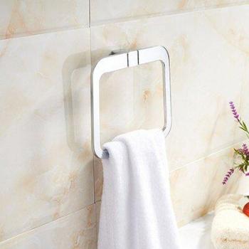 Black Towel Rack Ring Bathroom