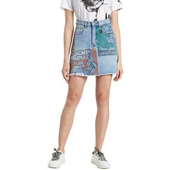 Desigual Blue Cotton Denim Skirt for Women – 2XL – Pocketed
