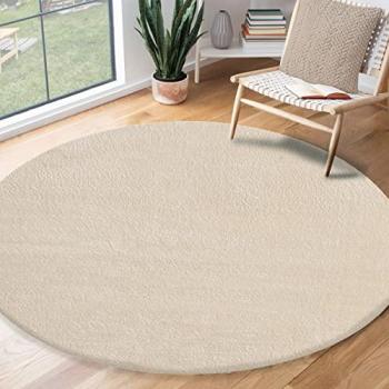 The carpet Teppich »Relax round«, rund, 16 mm Höhe, waschbarer Wohnzimmer Teppich modern rutschfest