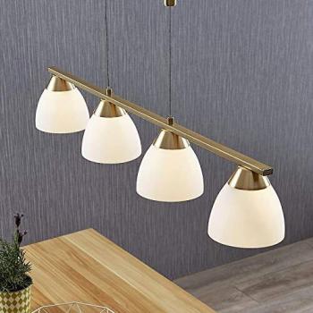 Lampada LED a sospensione dimmerabile 'Cersei' di Lindby per Soggiorno e Sala da pranzo (colore Oro, Metallo, 4 luci, A+, con lampadina inclusa)
