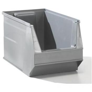 LOCKWEILER Recycled PE Open Front Storage Bins 10L Grey