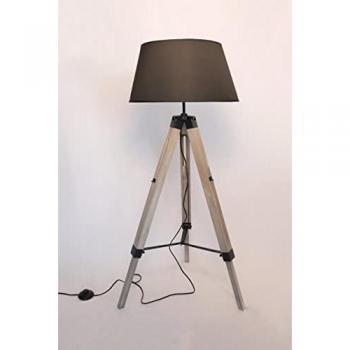 MaxxHome Wohnzimmer Stehleuchte Lilly - Moderne Leselampe - 145 cm - E27 - Schwarz