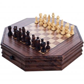 Octagonal Chess & Checkers Set