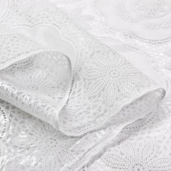 Tovaglia Antimacchia Idrorepellente Ricamata Pizzo 3D 137x220 cm